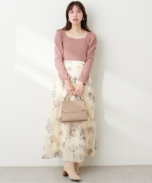 natural couture（ナチュラルクチュール）の「テレコ2WAYプリンセスT（Tシャツ/カットソー・レディース・モカ/ボルドー/ブラック/オフホワイト/ブルー・FREE）」の19枚目の写真