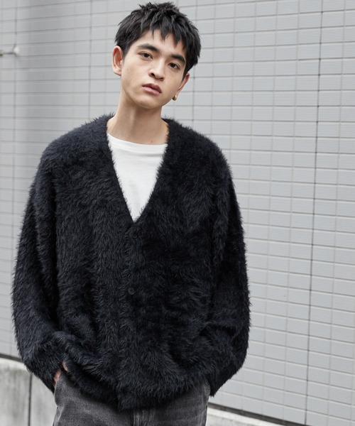 WEGO(ウィゴー)の「WEGO/フェザーカーディガン(カーディガン/ボレロ・メンズ・ブルー/オフホワイト/グレー/ブラック・SMALL/MEDIUM/LARGE)」の2枚目の写真