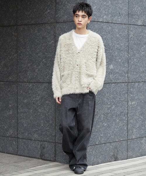WEGO(ウィゴー)の「WEGO/フェザーカーディガン(カーディガン/ボレロ・メンズ・ブルー/オフホワイト/グレー/ブラック・SMALL/MEDIUM/LARGE)」の5枚目の写真