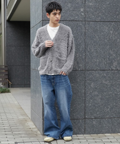 WEGO(ウィゴー)の「WEGO/フェザーカーディガン(カーディガン/ボレロ・メンズ・ブルー/オフホワイト/グレー/ブラック・SMALL/MEDIUM/LARGE)」の9枚目の写真