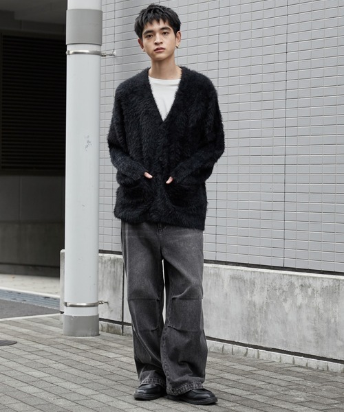 WEGO(ウィゴー)の「WEGO/フェザーカーディガン(カーディガン/ボレロ・メンズ・ブルー/オフホワイト/グレー/ブラック・SMALL/MEDIUM/LARGE)」の7枚目の写真