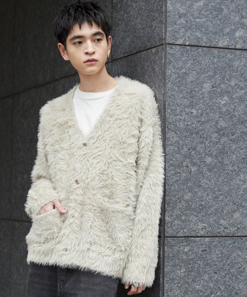 WEGO(ウィゴー)の「WEGO/フェザーカーディガン(カーディガン/ボレロ・メンズ・ブルー/オフホワイト/グレー/ブラック・SMALL/MEDIUM/LARGE)」の14枚目の写真