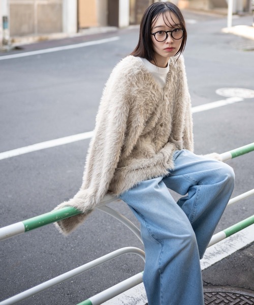 WEGO(ウィゴー)の「WEGO/フェザーカーディガン(カーディガン/ボレロ・メンズ・ブルー/オフホワイト/グレー/ブラック・SMALL/MEDIUM/LARGE)」の6枚目の写真