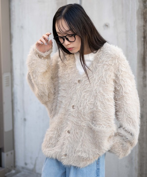 WEGO(ウィゴー)の「WEGO/フェザーカーディガン(カーディガン/ボレロ・メンズ・ブルー/オフホワイト/グレー/ブラック・SMALL/MEDIUM/LARGE)」の18枚目の写真