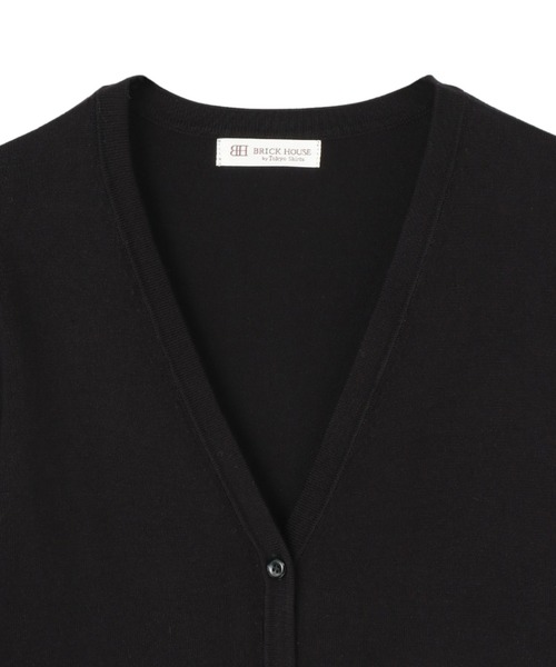 TOKYO SHIRTS（トウキョウシャツ）の「Vネックニットカーディガン（カーディガン/ボレロ・レディース・オフホワイト/グレー/ブラック・M/L/LL）」の9枚目の写真