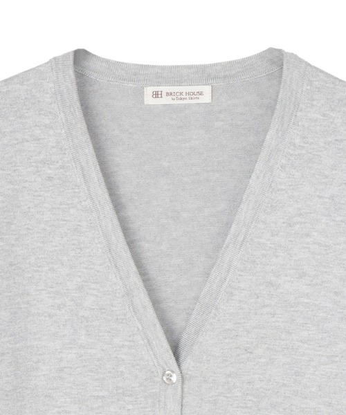 TOKYO SHIRTS（トウキョウシャツ）の「Vネックニットカーディガン（カーディガン/ボレロ・レディース・オフホワイト/グレー/ブラック・M/L/LL）」の13枚目の写真