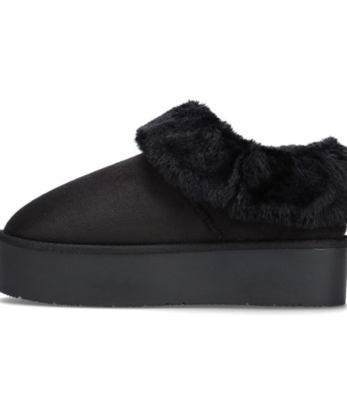 moz（モズ）の「防滑 厚底ムートン風 ブーツ（ブーツ・レディース・キャメル/ブラック・S/M/L/LL）」の3枚目の写真