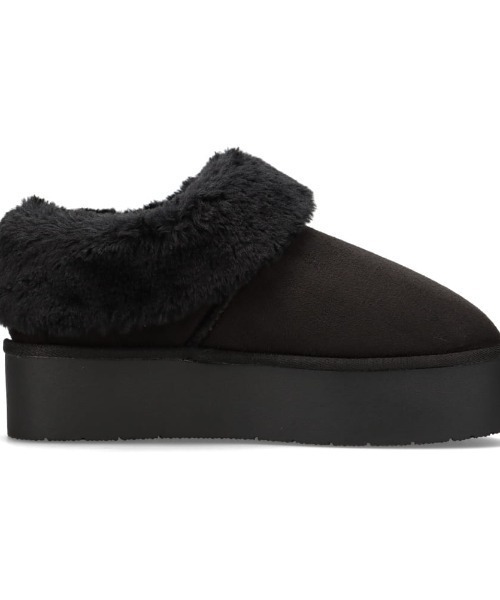 moz（モズ）の「防滑 厚底ムートン風 ブーツ（ブーツ・レディース・キャメル/ブラック・S/M/L/LL）」の5枚目の写真