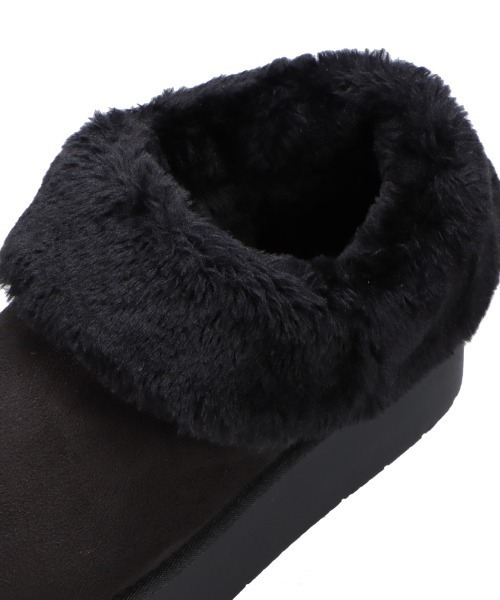 moz（モズ）の「防滑 厚底ムートン風 ブーツ（ブーツ・レディース・キャメル/ブラック・S/M/L/LL）」の9枚目の写真