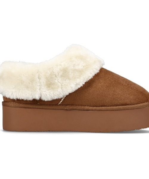 moz（モズ）の「防滑 厚底ムートン風 ブーツ（ブーツ・レディース・キャメル/ブラック・S/M/L/LL）」の12枚目の写真