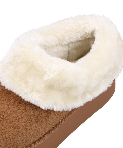 moz（モズ）の「防滑 厚底ムートン風 ブーツ（ブーツ・レディース・キャメル/ブラック・S/M/L/LL）」の16枚目の写真