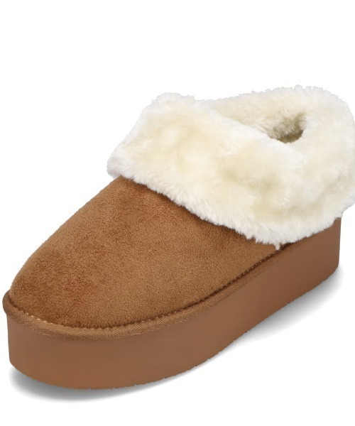 moz（モズ）の「防滑 厚底ムートン風 ブーツ（ブーツ・レディース・キャメル/ブラック・S/M/L/LL）」の20枚目の写真