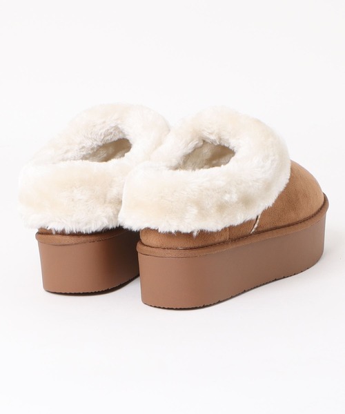 moz（モズ）の「防滑 厚底ムートン風 ブーツ（ブーツ・レディース・キャメル/ブラック・S/M/L/LL）」の17枚目の写真