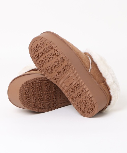 moz（モズ）の「防滑 厚底ムートン風 ブーツ（ブーツ・レディース・キャメル/ブラック・S/M/L/LL）」の18枚目の写真