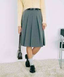 archives | ベルト付ワイドプリーツミドルスカート(スカート)