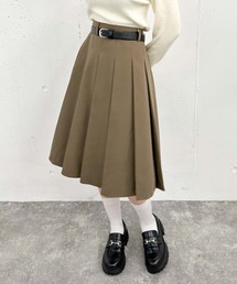 archives | ベルト付ワイドプリーツミドルスカート(スカート)