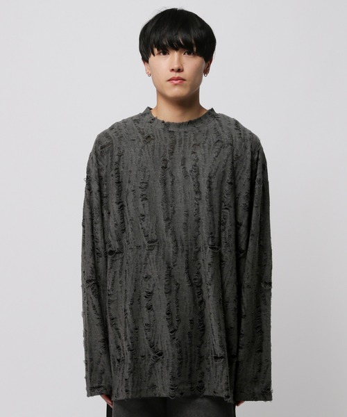 3.3 Field Trip (3.3フィールドトリップ)の「3.3 Field Trip/グランジロングスリーブ(Tシャツ/カットソー・メンズ・ブラック/チャコール・FREE)」の14枚目の写真