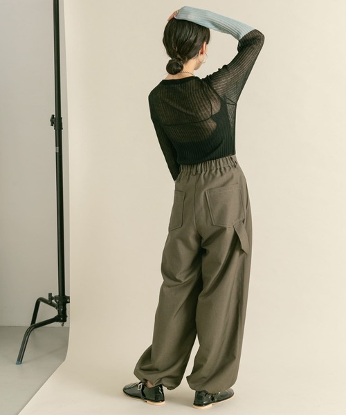 KBF(ケイビーエフ)の「バイカラーシアーリブニット(ニット/セーター・レディース・ブラック系その他/ピンク系その他/ベージュ系その他・ONE)」の17枚目の写真