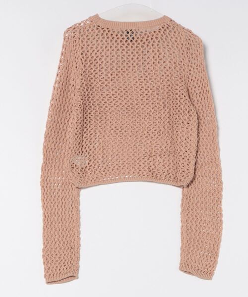 FOREVER 21(フォーエバー トゥエンティーワン)の「クロップドメッシュニットプルオーバー(ニット/セーター・レディース・ブラック/ベージュ・MEDIUM/LARGE)」の3枚目の写真
