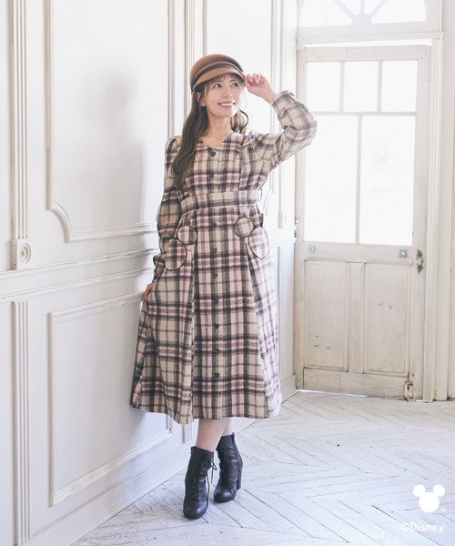 Disney（ディズニー）の「ミッキー/チェックコート（その他アウター