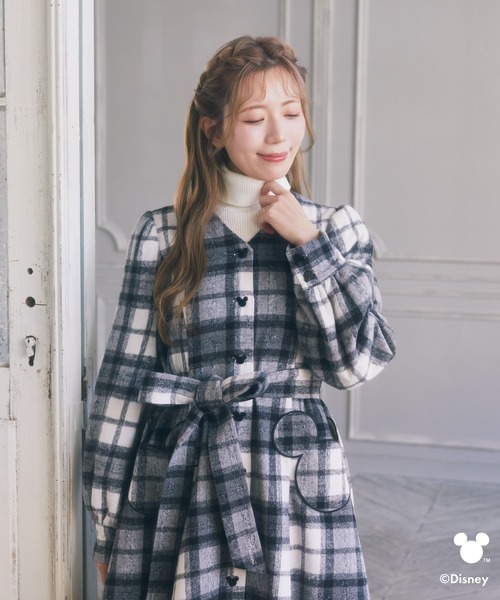 Disney（ディズニー）の「ミッキー/チェックコート（その他アウター