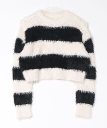 clear | ロングフェザー丸首ニットトップス ≪2024AW新作≫(ニット/セーター)