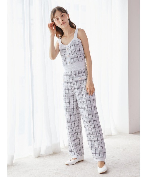 新品タグ付き⭐︎ジェラートピケ チェック柄シャツロングパンツ上下セット　ピンク Amazon | [ジェラート ピケ] ギンガムチェックネルロングパンツ