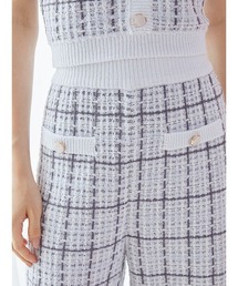 ルームウェア・パジャマ gelato pique Check pattern long pants PWNP245130 Checkered Pajama Set