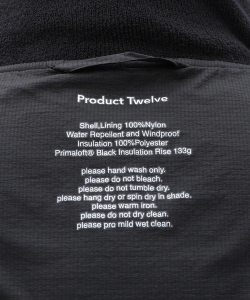 Product Twelve(プロダクトトゥエルブ)の「Product Twelve(プロダクトトゥエルブ) Primaloft Quilting Jacket 24AW-PBL03(ブルゾン・メンズ・ブラック・2/3)」の14枚目の写真