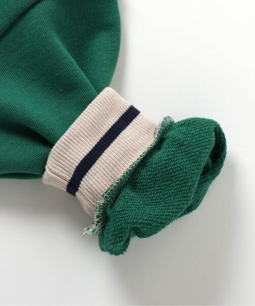 BREEZE（ブリーズ）の「リブボーダートレーナー（スウェット・キッズ・キナリ/オレンジ/イエロー/ネイビー/グリーン・150/140/130/120/110/100/90）」の10枚目の写真