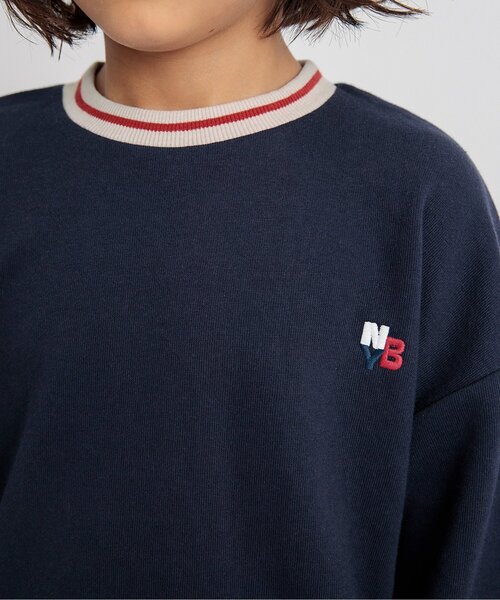 BREEZE（ブリーズ）の「リブボーダートレーナー（スウェット・キッズ・キナリ/オレンジ/イエロー/ネイビー/グリーン・150/140/130/120/110/100/90）」の14枚目の写真