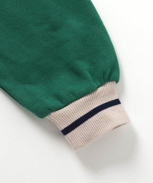 BREEZE（ブリーズ）の「リブボーダートレーナー（スウェット・キッズ・キナリ/オレンジ/イエロー/ネイビー/グリーン・150/140/130/120/110/100/90）」の19枚目の写真