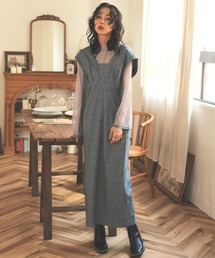 【ANDRESD】V line jacquard dress ジャガードドレス 結婚式 パーティードレス 同窓会 お呼ばれワンピース