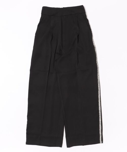 STYLEBLOCK（スタイルブロック）の「ツイルフリンジラインハイウエストパンツ（その他パンツ・レディース・グレー/ブラック/アイボリー・M）」の5枚目の写真