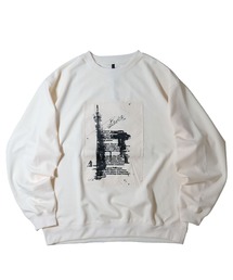 cardboard knit crew neck design cutsew/ダンボールニット クルーネック デザイン カットソー