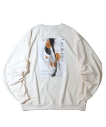 cardboard knit crew neck design cutsew/ダンボールニット クルーネック デザイン カットソー