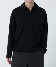 STUDIOUS | DRAWSTRING DOUBLE KNIT PORO SHIRTS/洗える/シワになりにくい(Tシャツ/カットソー)