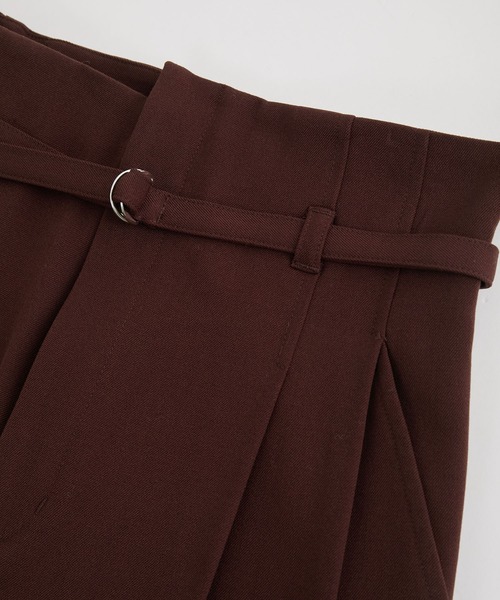 VIS（ビス）の「【美warm】ストレッチベルト付きハイウエストテーパードパンツ【アンチピリング/防シワ/洗える】（その他パンツ・レディース・ベージュ系その他/ブラウン系その他/チャコールグレー/ブラック系その他・SS/S/M/L）」の11枚目の写真