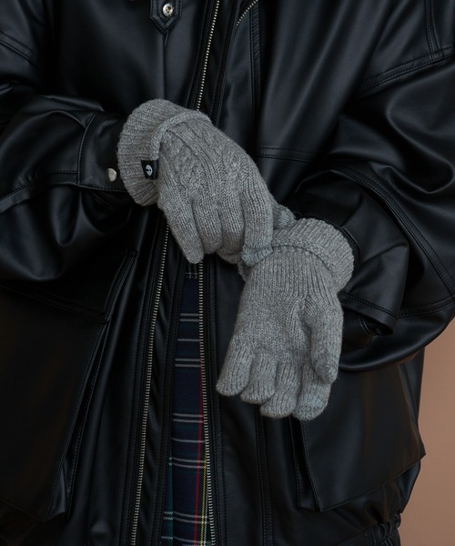 セール】【iTouch Gloves】ケーブルニット手袋 タッチパネル対応（手袋