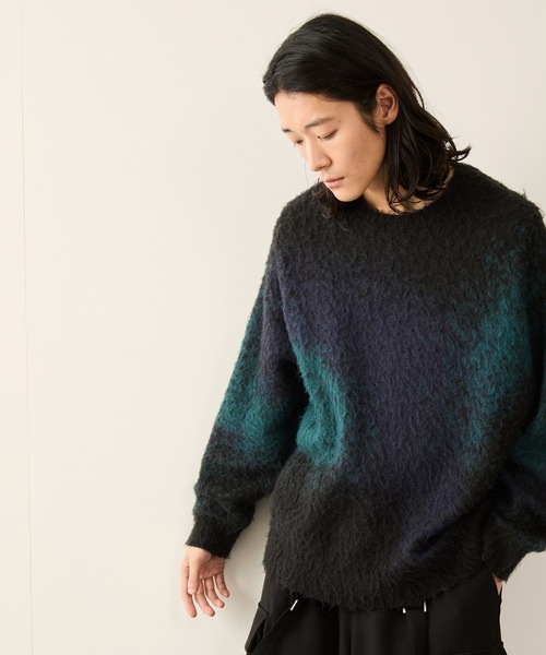 グラデーションシャギークルーニット（ニット/セーター）｜JUNRED（ジュンレッド）
