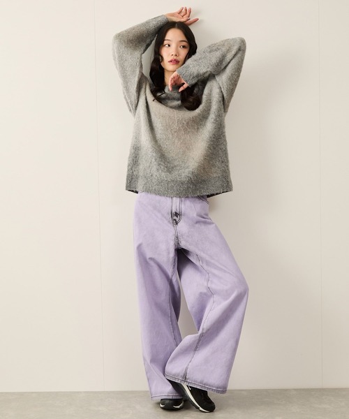 グラデーションシャギークルーニット（ニット/セーター）｜JUNRED（ジュンレッド）