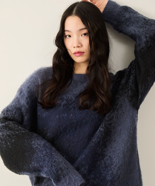 グラデーションシャギークルーニット（ニット/セーター）｜JUNRED（ジュンレッド）