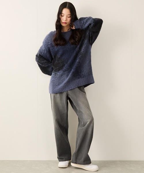 グラデーションシャギークルーニット（ニット/セーター）｜JUNRED（ジュンレッド）