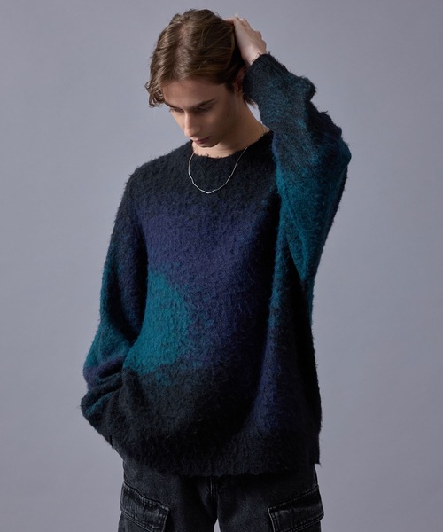 グラデーションシャギークルーニット（ニット/セーター）｜JUNRED（ジュンレッド）