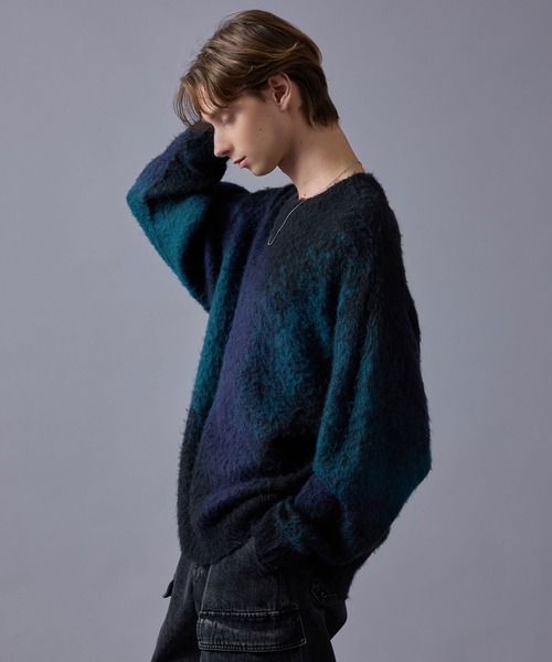 グラデーションシャギークルーニット（ニット/セーター）｜JUNRED（ジュンレッド）