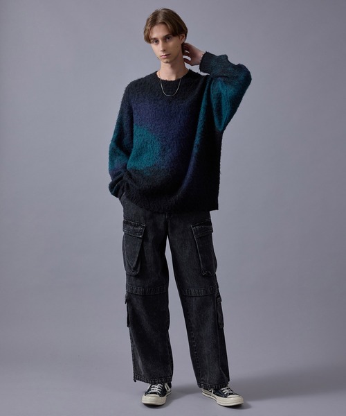 グラデーションシャギークルーニット（ニット/セーター）｜JUNRED（ジュンレッド）