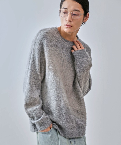 グラデーションシャギークルーニット（ニット/セーター）｜JUNRED（ジュンレッド）