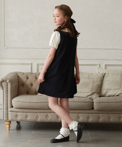 ダブルブレストアシンメトリープリーツワンピース（ワンピース