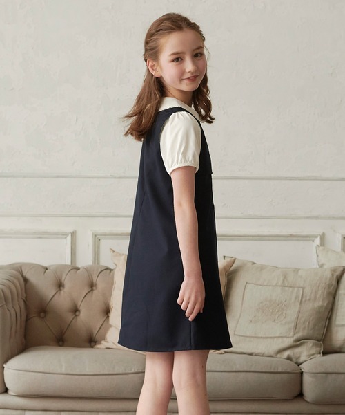 ダブルブレストアシンメトリープリーツワンピース（ワンピース