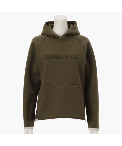 BRIEFING（ブリーフィング）の「【BRIEFING GOLF/ブリーフィングゴルフ WOMEN'S LOGO HOODIE】（パーカー・レディース・ベージュ/ブラック/オリーブ/グレー・S/M）」の4枚目の写真